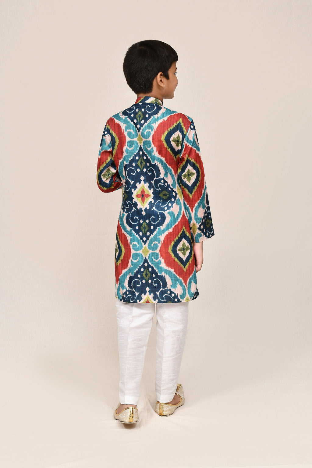 Joban Fashion Pure Cotton Multicolor Kurta With Straight Fit Pant | Grocsy