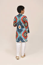 Joban Fashion Pure Cotton Multicolor Kurta With Straight Fit Pant | Grocsy