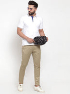 Jainish Men Beige Slim Fit Formal Trousers ( FGP 253Beigexxx ) | Grocsy