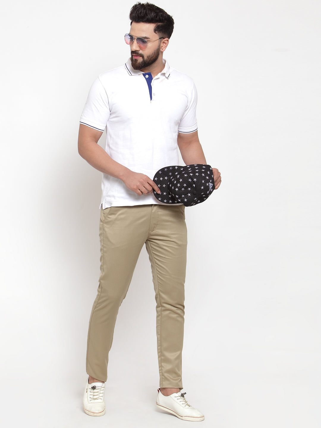 Jainish Men Beige Slim Fit Formal Trousers ( FGP 253Beigexxx ) | Grocsy