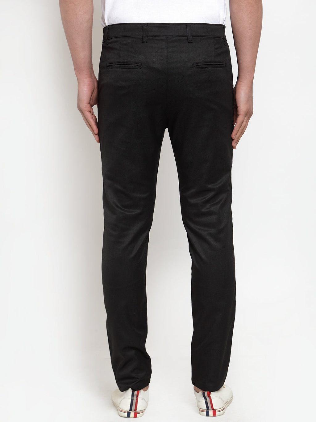 Jainish Men's Black Solid Formal Trousers ( FGP 253Black ) | Grocsy