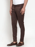 Jainish Men's Brown Solid Formal Trousers ( FGP 253Coffee ) | Grocsy