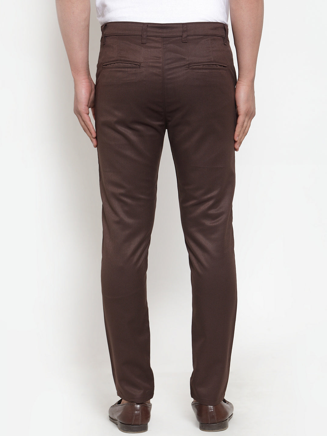 Jainish Men's Brown Solid Formal Trousers ( FGP 253Coffee ) | Grocsy
