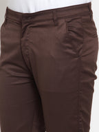 Jainish Men's Brown Solid Formal Trousers ( FGP 253Coffee ) | Grocsy