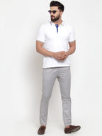Jainish Men's Grey Solid Formal Trousers ( FGP 253Light-Grey ) | Grocsy