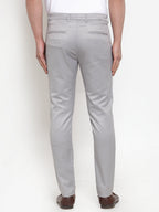 Jainish Men's Grey Solid Formal Trousers ( FGP 253Light-Grey ) | Grocsy