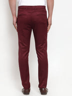 Jainish Men's Maroon Solid Formal Trousers ( FGP 253Maroon ) | Grocsy