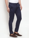 Jainish Men's Navy Solid Formal Trousers ( FGP 253Navy ) | Grocsy