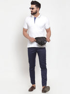 Jainish Men's Navy Solid Formal Trousers ( FGP 253Navy ) | Grocsy