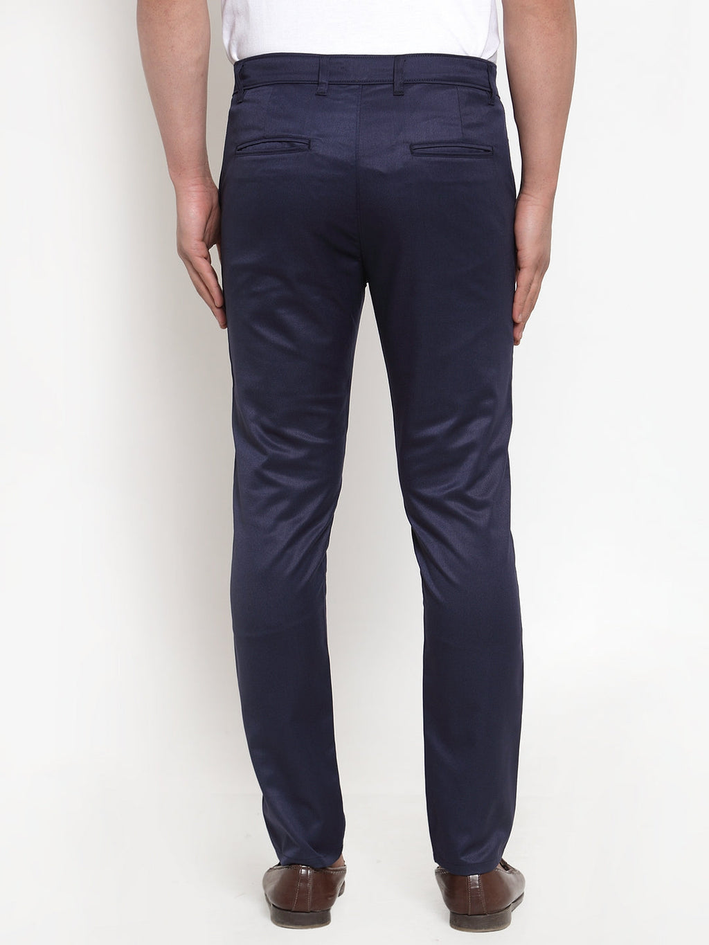 Jainish Men's Navy Solid Formal Trousers ( FGP 253Navy ) | Grocsy