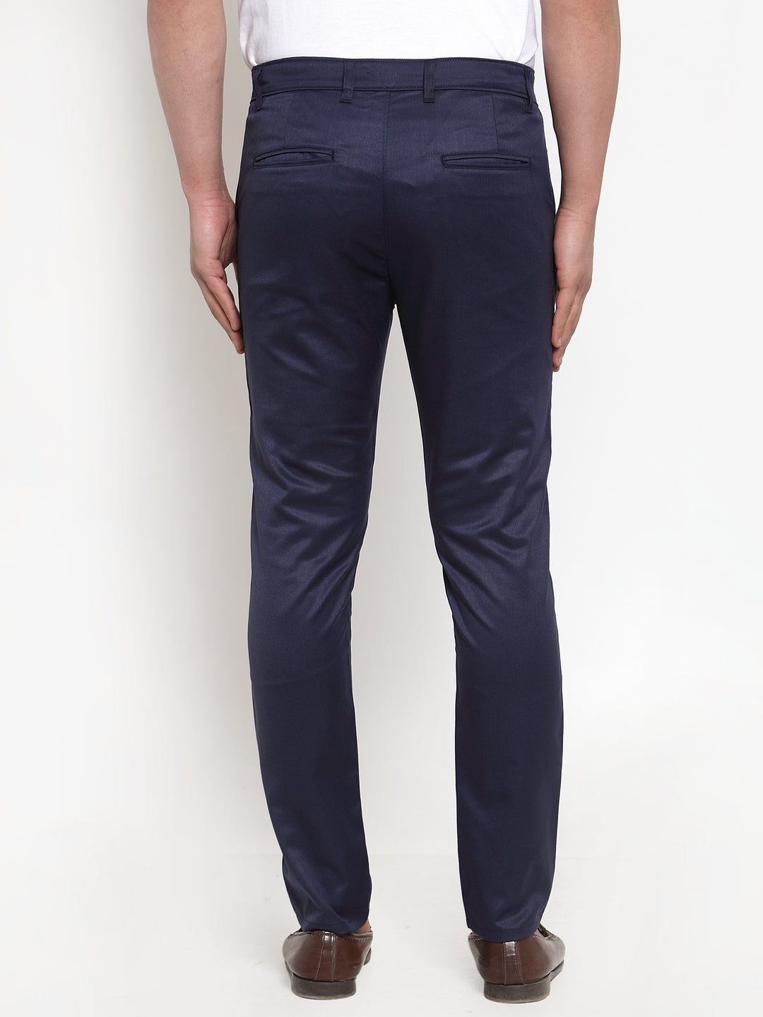 Jainish Men's Navy Solid Formal Trousers ( FGP 253Navy ) | Grocsy