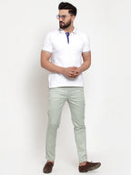 Jainish Men's Green Solid Formal Trousers ( FGP 253Pista ) | Grocsy