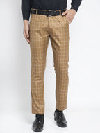 Jainish Men's Brown Formal Trousers ( FGP 260Brown ) | Grocsy