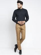 Jainish Men's Brown Formal Trousers ( FGP 260Brown ) | Grocsy