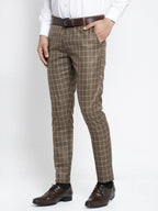 Jainish Men's Brown Formal Trousers ( FGP 260Coffee ) | Grocsy