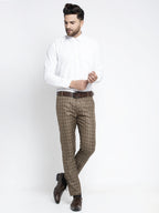 Jainish Men's Brown Formal Trousers ( FGP 260Coffee ) | Grocsy