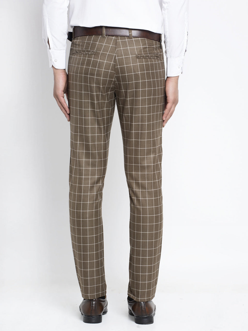 Jainish Men's Brown Formal Trousers ( FGP 260Coffee ) | Grocsy
