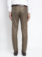 Jainish Men's Brown Formal Trousers ( FGP 260Coffee ) | Grocsy