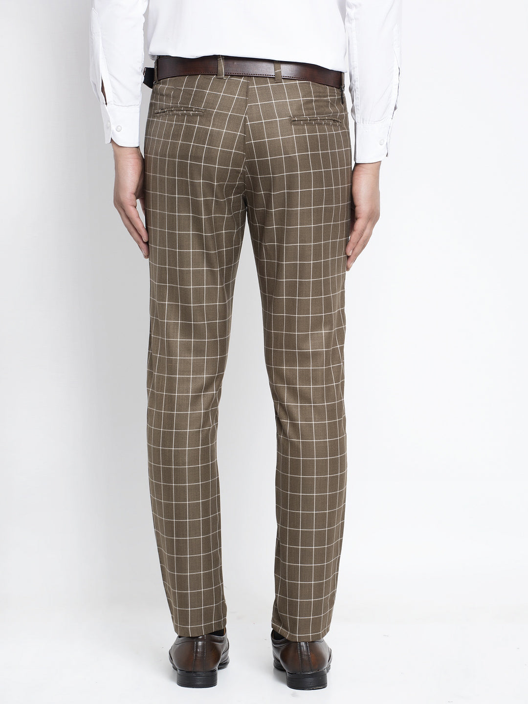 Jainish Men's Brown Formal Trousers ( FGP 260Coffee ) | Grocsy