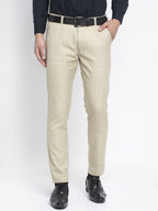 Jainish Men's Cream Formal Trousers ( FGP 260Cream ) | Grocsy