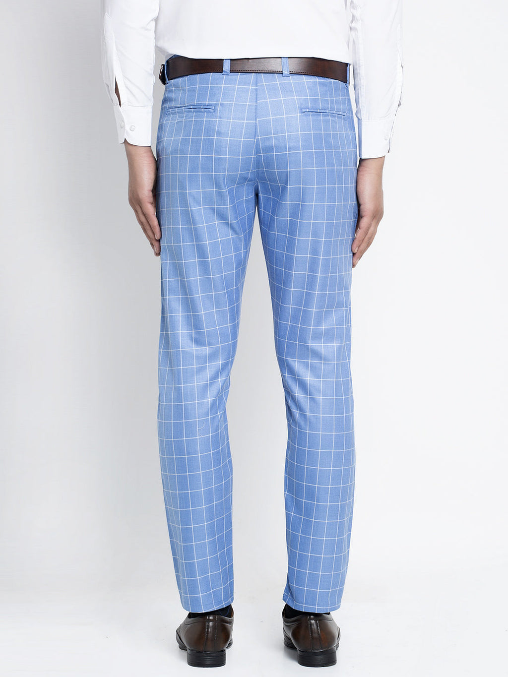 Jainish Men's Blue Formal Trousers ( FGP 260Light-Blue ) | Grocsy