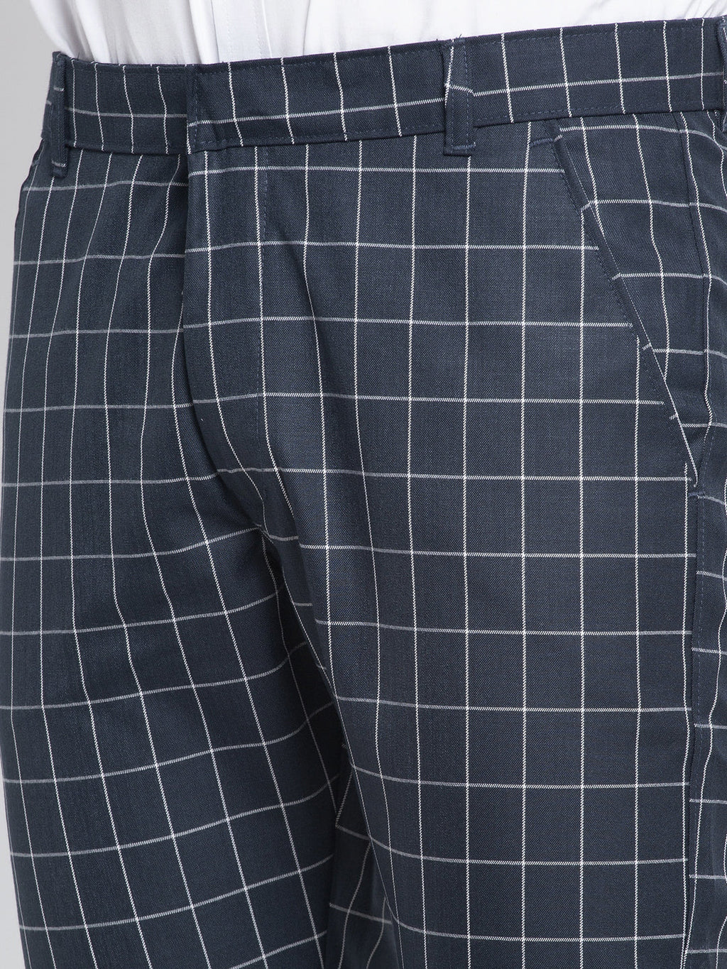 Jainish Men's Navy Formal Trousers ( FGP 260Navy ) | Grocsy