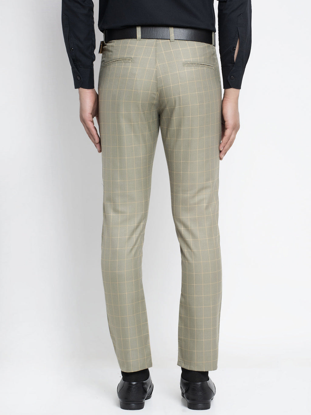 Jainish Men's Green Formal Trousers ( FGP 260Pista ) | Grocsy