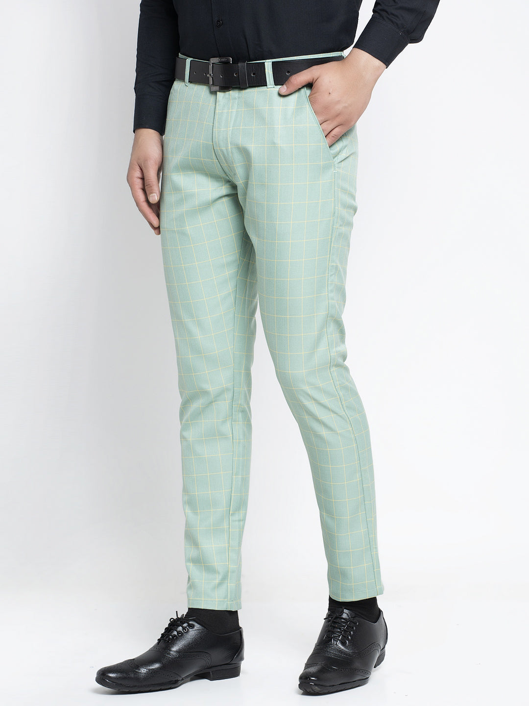 Jainish Men's Green Formal Trousers ( FGP 260Sea-Green ) | Grocsy