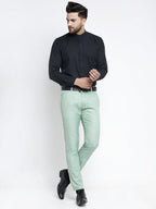 Jainish Men's Green Formal Trousers ( FGP 260Sea-Green ) | Grocsy