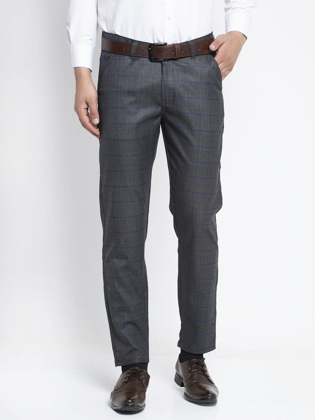 Jainish Men's Black Formal Trousers ( FGP 261Black ) | Grocsy