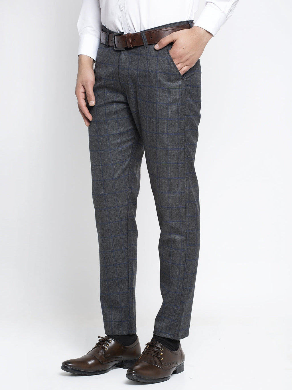 Jainish Men's Black Formal Trousers ( FGP 261Black ) | Grocsy
