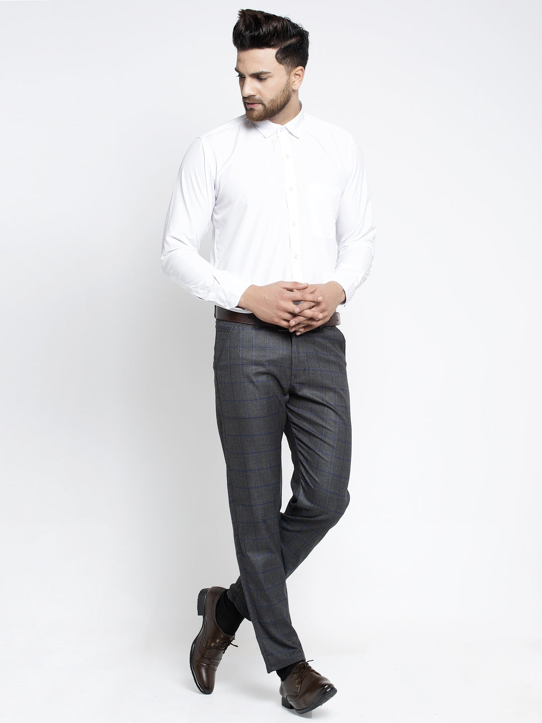 Jainish Men's Black Formal Trousers ( FGP 261Black ) | Grocsy