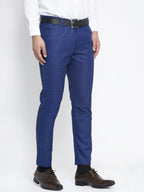 Jainish Men's Blue Formal Trousers ( FGP 261Blue ) | Grocsy