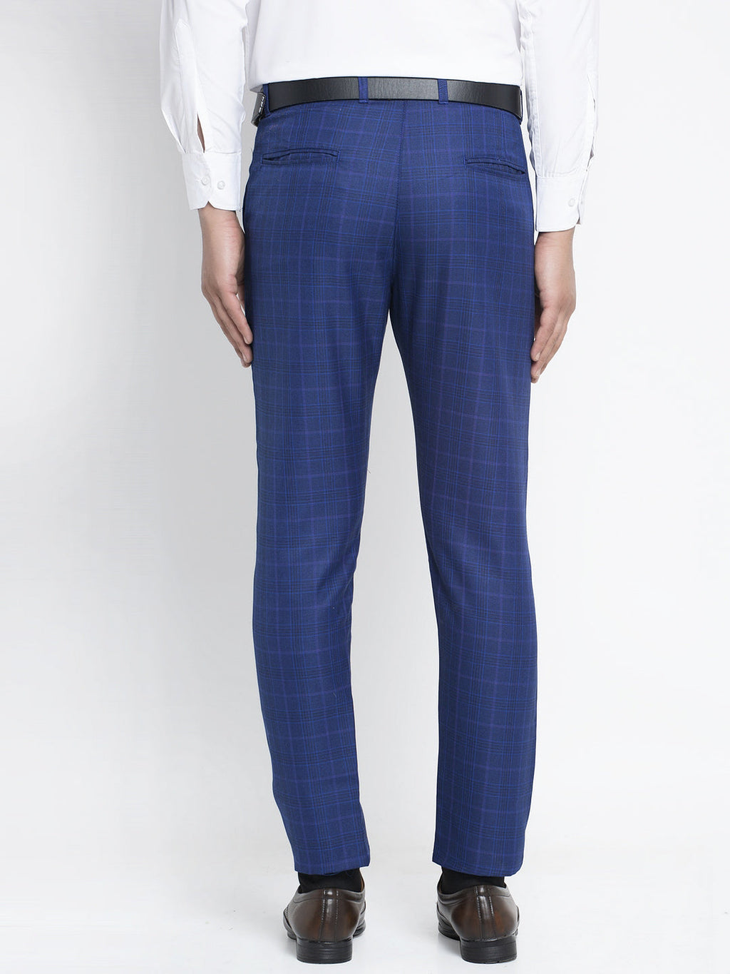 Jainish Men's Blue Formal Trousers ( FGP 261Blue ) | Grocsy