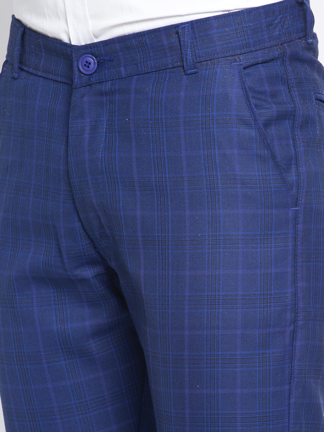 Jainish Men's Blue Formal Trousers ( FGP 261Blue ) | Grocsy