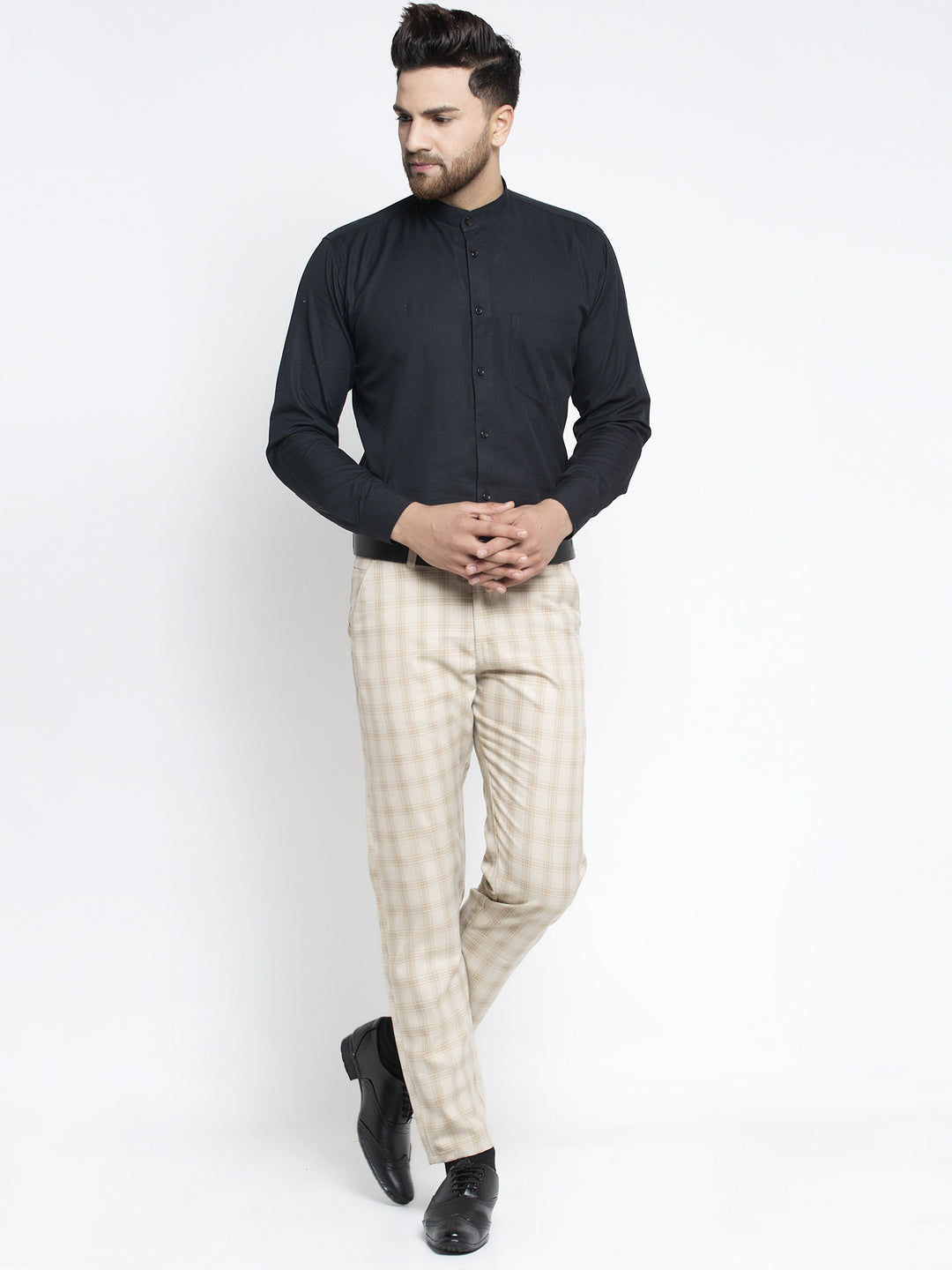 Jainish Men's Cream Formal Trousers ( FGP 261Cream ) | Grocsy