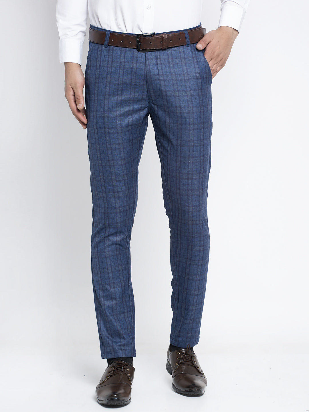 Jainish Men's Navy Formal Trousers ( FGP 261Navy ) | Grocsy