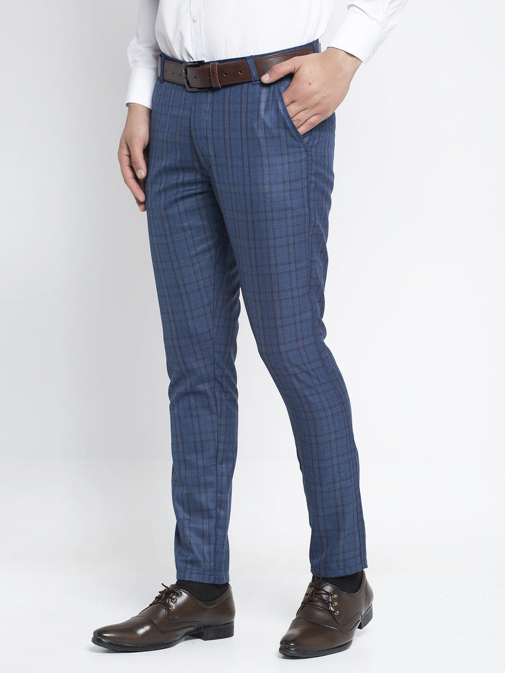 Jainish Men's Navy Formal Trousers ( FGP 261Navy ) | Grocsy