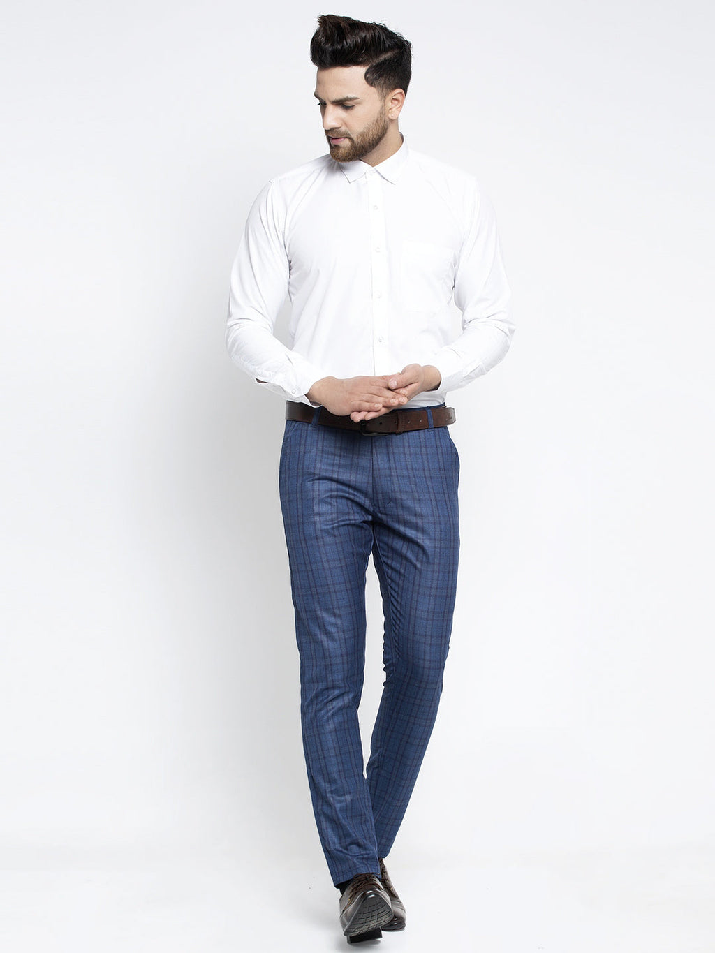 Jainish Men's Navy Formal Trousers ( FGP 261Navy ) | Grocsy