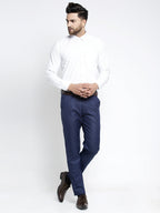Jainish Men's Blue Formal Trousers ( FGP 262Blue ) | Grocsy