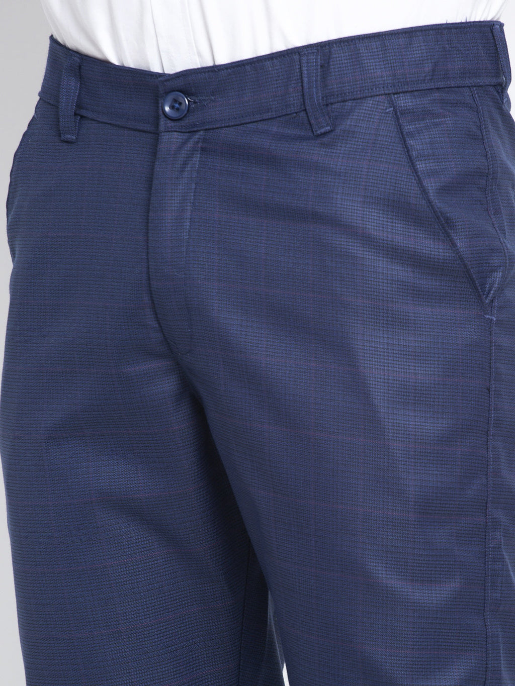 Jainish Men's Blue Formal Trousers ( FGP 262Blue ) | Grocsy