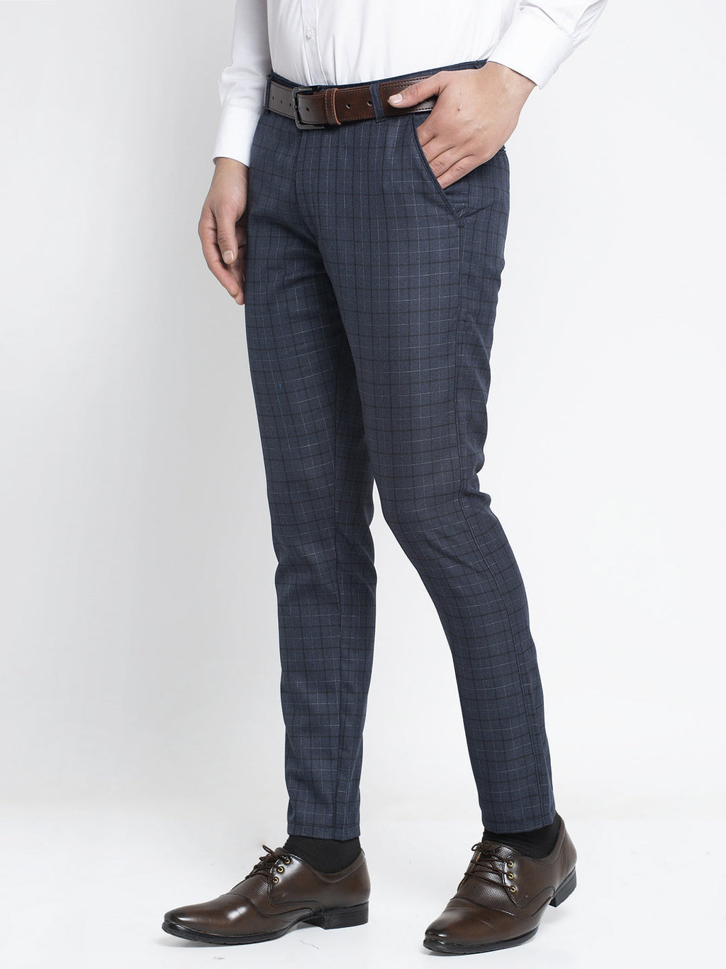 Jainish Men's Black Formal Trousers ( FGP 263Charcoal ) | Grocsy