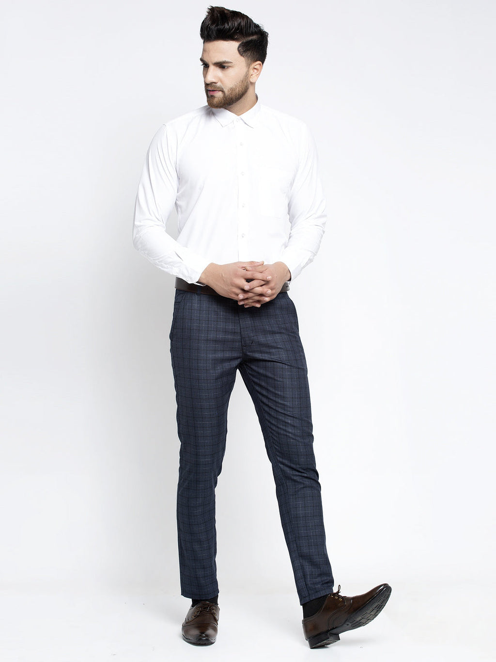 Jainish Men's Black Formal Trousers ( FGP 263Charcoal ) | Grocsy