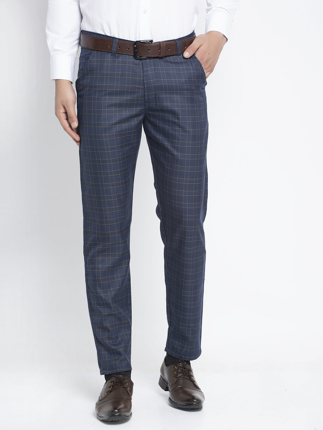 Jainish Men's Navy Formal Trousers ( FGP 264Navy ) | Grocsy