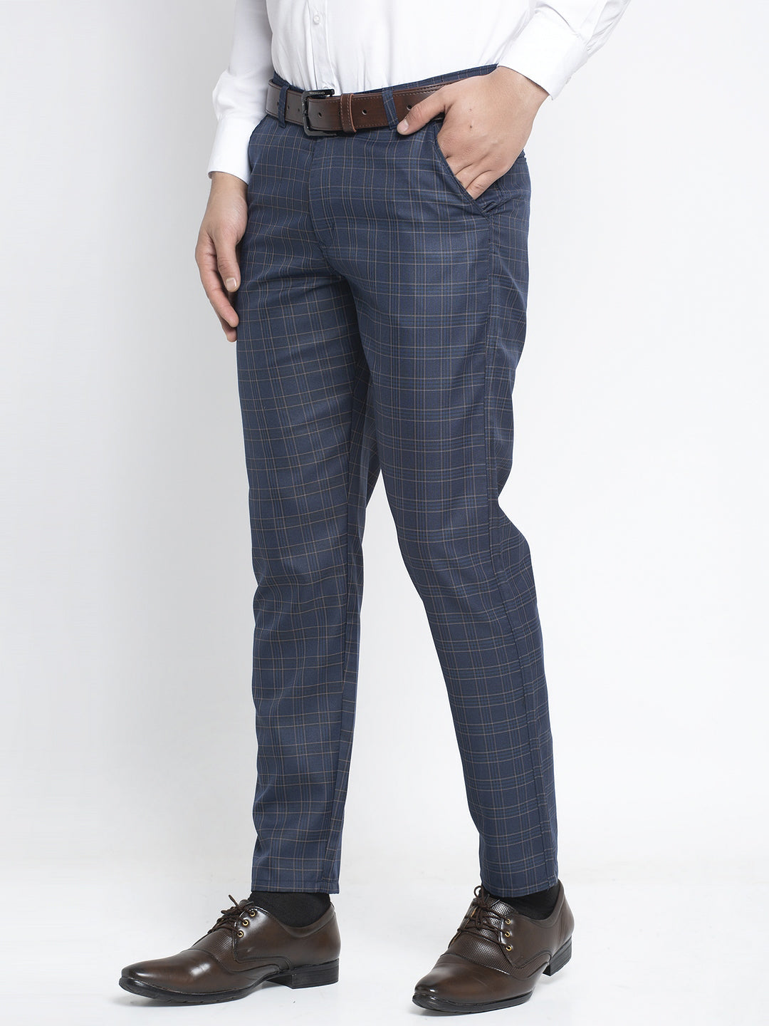 Jainish Men's Navy Formal Trousers ( FGP 264Navy ) | Grocsy