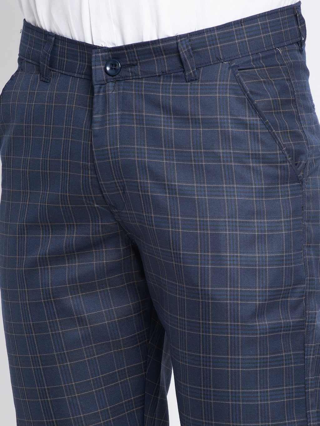Jainish Men's Navy Formal Trousers ( FGP 264Navy ) | Grocsy