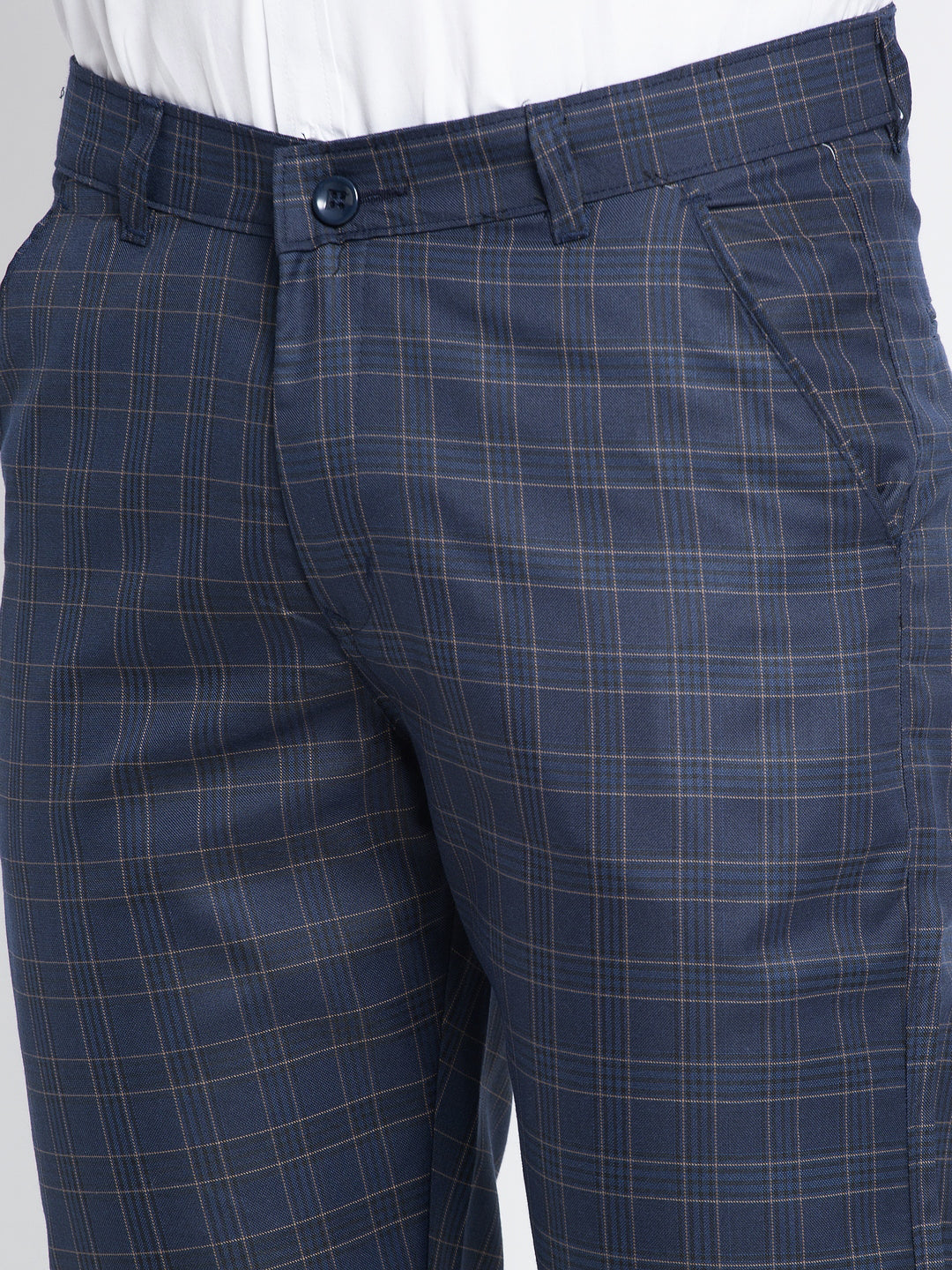 Jainish Men's Navy Formal Trousers ( FGP 264Navy ) | Grocsy