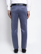 Jainish Men's Blue Cotton Solid Formal Trousers ( FGP 265Navy ) | Grocsy