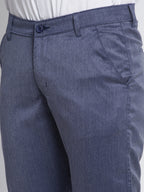 Jainish Men's Blue Cotton Solid Formal Trousers ( FGP 265Navy ) | Grocsy