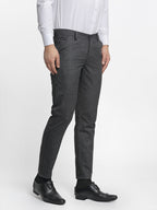 Jainish Men's Charcoal Checked Formal Trousers ( FGP 266Charcoal ) | Grocsy